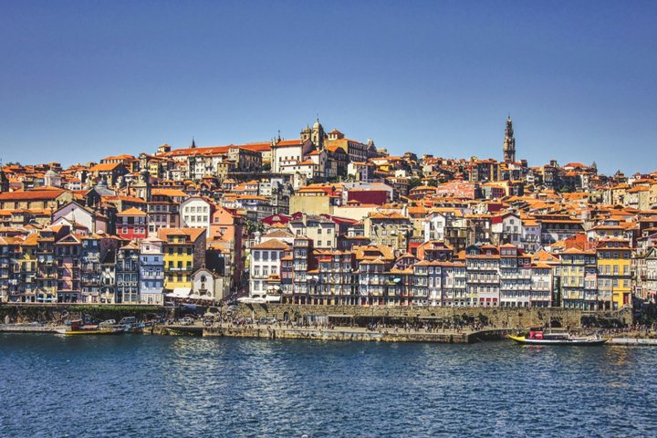 The Ribeira riverfront in Porto